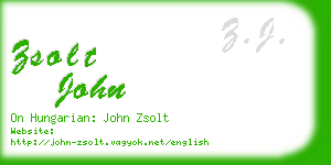 zsolt john business card